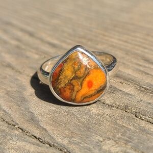 Copper Red Turquoise 925 Ring